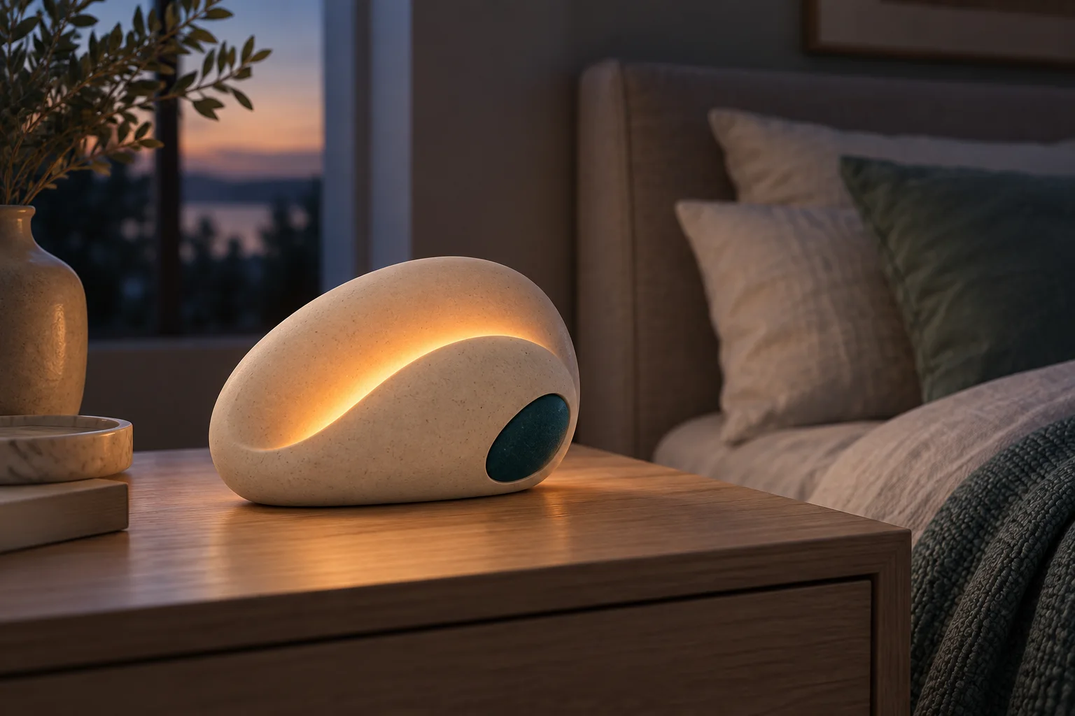Night Compass evening-light concept glowing softly at dusk